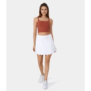 Halara Softlyzero Airy High Waisted 2-in-1 Side Pocket Scallop Skirt-UPF50+ NEW